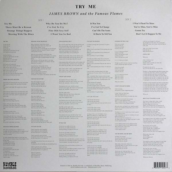 James Brown & The Famous Flames – Try Me! (VINIL) [2]