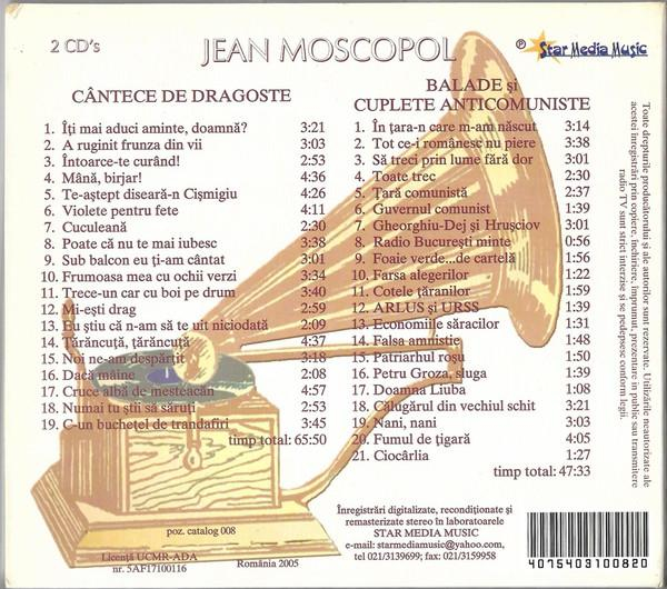 Jean Moscopol - Cântece De Dragoste ⁎ Balade Și Cuplete Anticomuniste, (CD) [2]