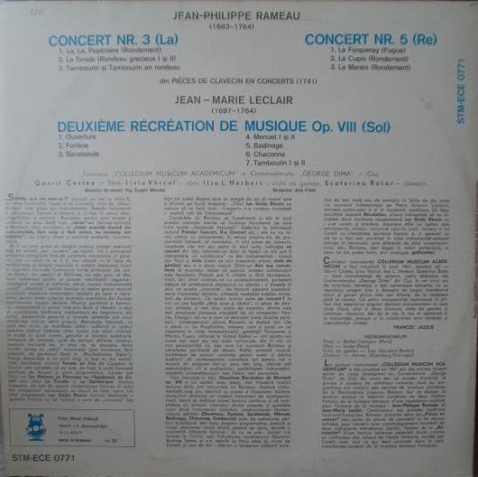 Jean-Philippe Rameau - Concertele Nr. 3 Și 5 / Deuxième Récréation De Musique  [2]