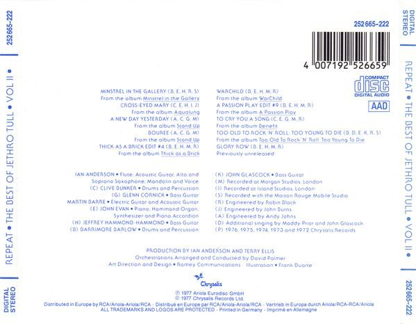 Jethro Tull - Repeat - The Best Of Jethro Tull - Vol. II  (CD) [2]
