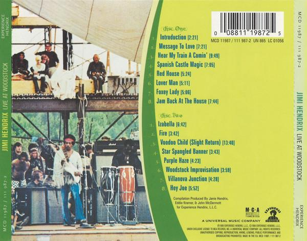 Jimi Hendrix - Live At Woodstock, (CD) [2]