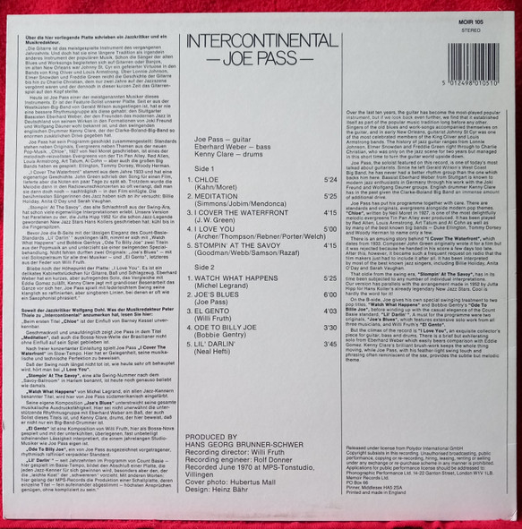 Joe Pass - Intercontinental, (Disc Vinil) [2]