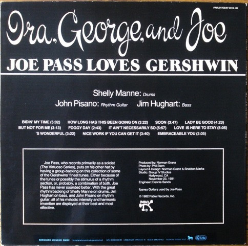 Joe Pass - "Ira, George, And Joe" Joe Pass Loves Gershwin, (Disc Vinil) [2]