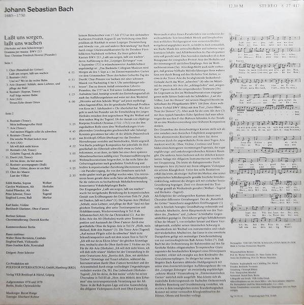 Johann Sebastian Bach - Laßt Uns Sorgen, Laßt Uns Wachen, Herkules Auf Dem Scheidewege - Dramma Per Musica BWV 213 [2]