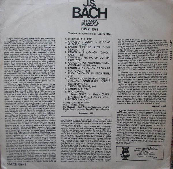 Johann Sebastian Bach - Ofranda Muzicală (Musikalische Opfer / Musical Offering / Offrande Musicale) [2]