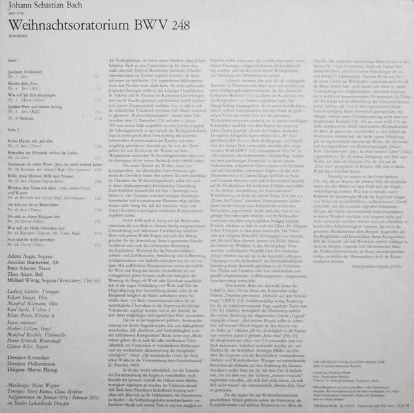 Johann Sebastian Bach - Weihnachtsoratorium (Ausschnitte) (Disc Vinil) [2]