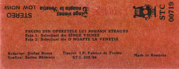 Johann Strauss Jr. - Sînge Viene / O Noapte La Veneția (Caseta Audio) [2]
