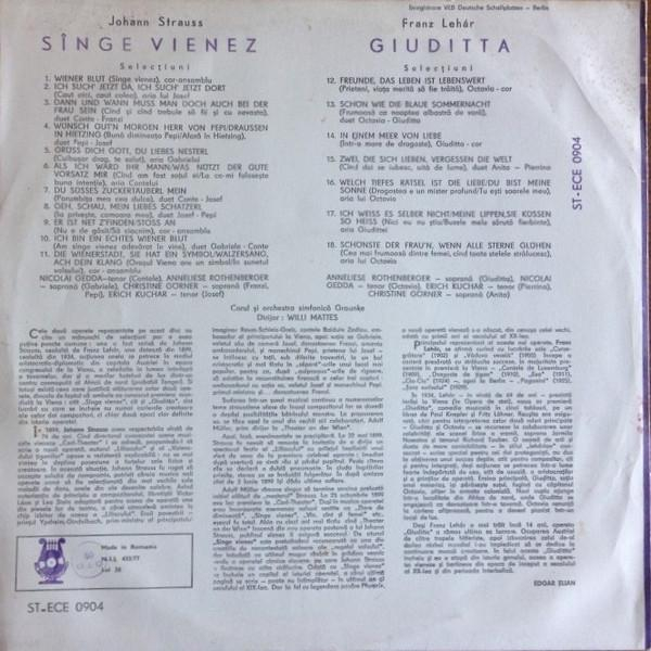 Johann Strauss Jr. - Sînge Vienez / Giuditta  [2]