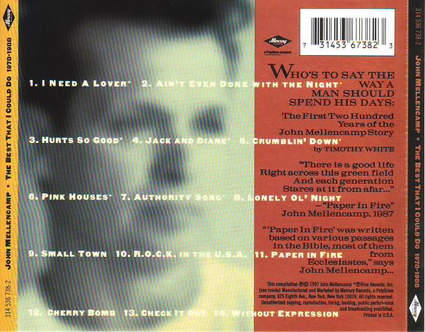 John Cougar Mellencamp - The Best That I Could Do (1978-1988) (CD) [2]