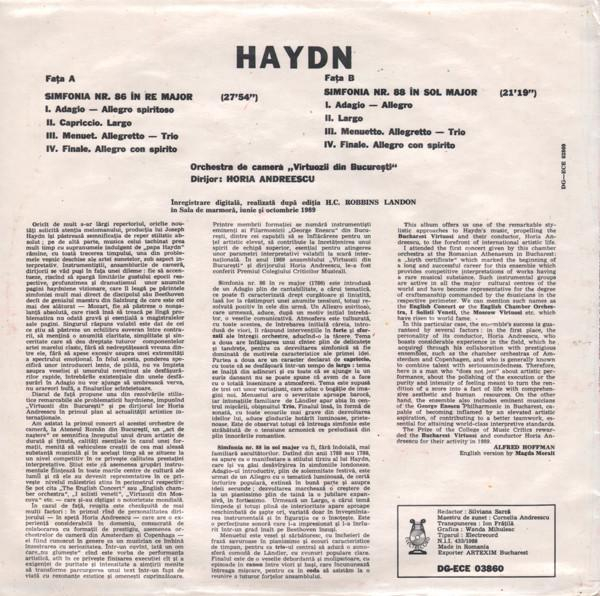 Joseph Haydn - Symphonies Nos. 86, 88 [2]