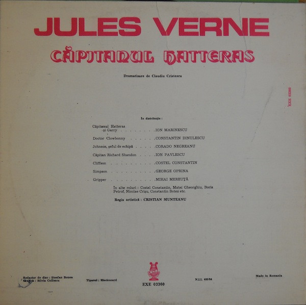 Jules Verne - Căpitanul Hatteras, (Disc Vinil) [2]
