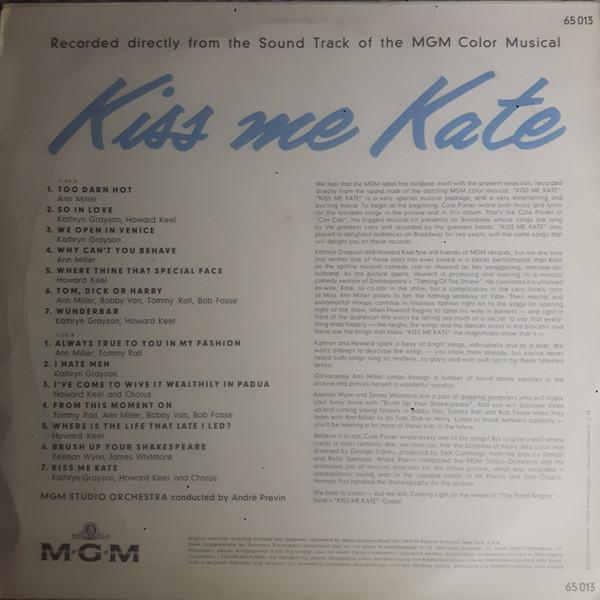 Kiss Me Kate (Disc Vinil) [2]