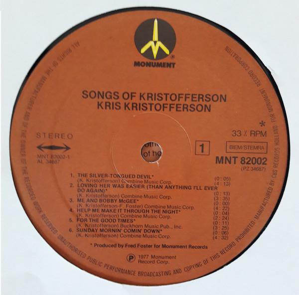 Kris Kristofferson - Songs Of Kristofferson [2]