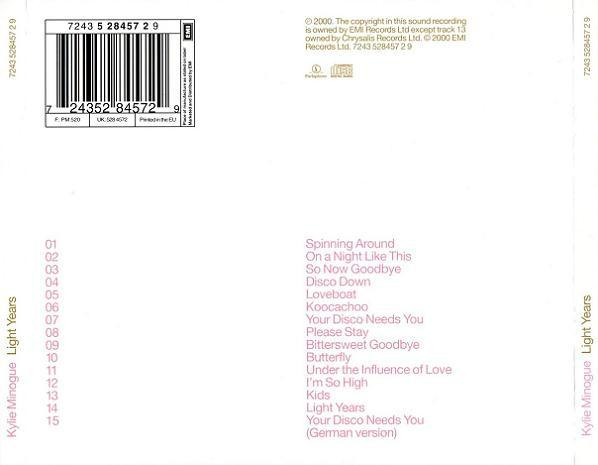 Kylie Minogue - Light Years , (CD) [2]
