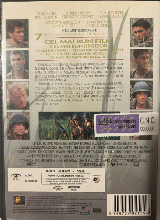 La hotarul dintre viață și moarte / The Thin Red Line (1998) (DVD) [2]