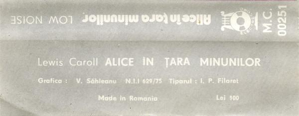 Lewis Carroll - Alice În Țara Minunilor, (Casetă Audio) [2]