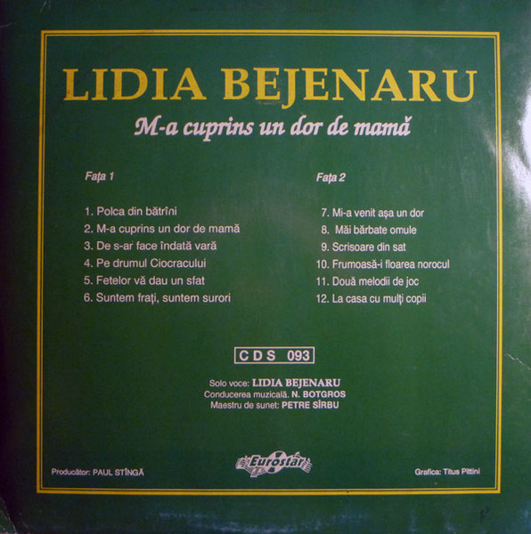 Lidia Bejenaru – M-a Cuprins Un Dor De Mamă (VINIL) [2]