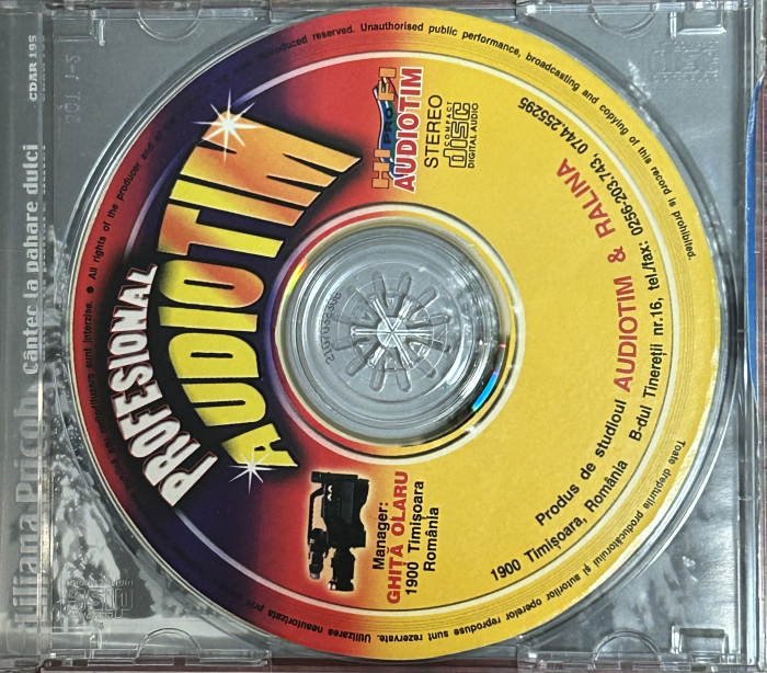 Liliana Pricob - Cântec la pahare dulci (CD) [3]