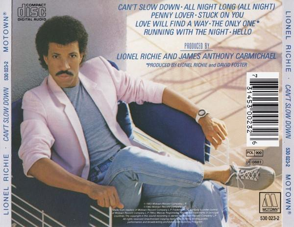 Lionel Richie - Can't Slow Down (CD) [2]