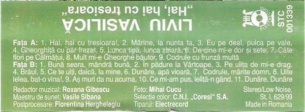 Liviu Vasilică - Hai, Hai Cu Tresioara , (Casetă Audio) [2]