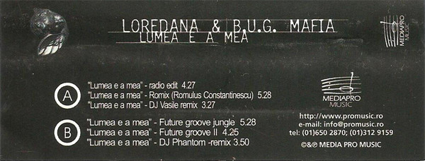 Loredana Groza - Lumea E A Mea , (Casetă Audio) [2]