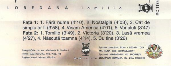 Loredana Groza - Tomilio (Caseta Audio) [2]