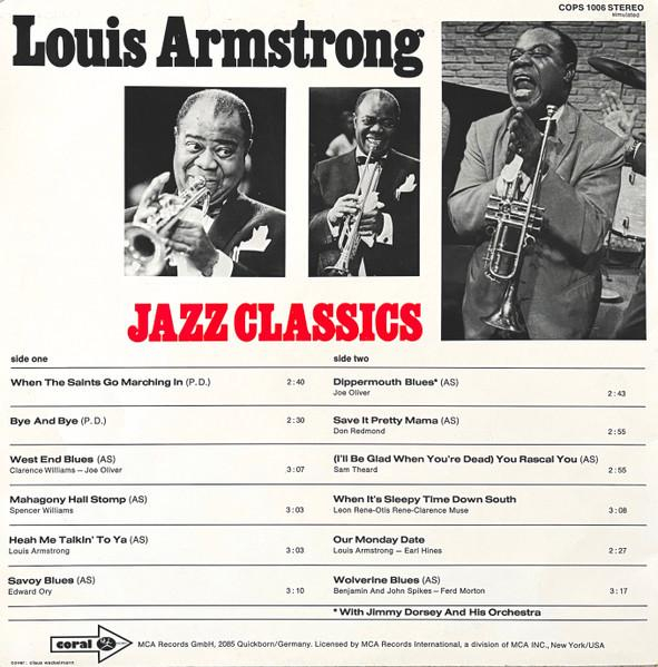 Louis Armstrong - Jazz Classics (Disc Vinil) [2]