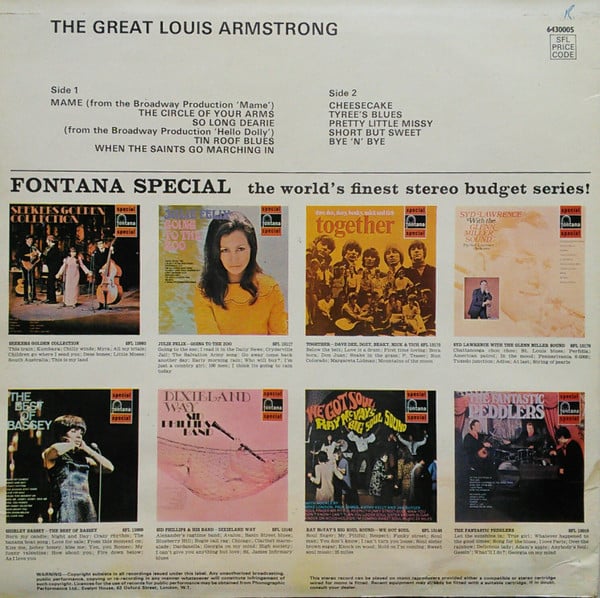 Louis Armstrong - The Great Louis Armstrong, (Disc Vinil) [2]