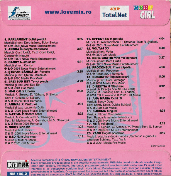 Love Mix 1 • 20 Balade Pentru Îndrăgostiți (CD) [2]