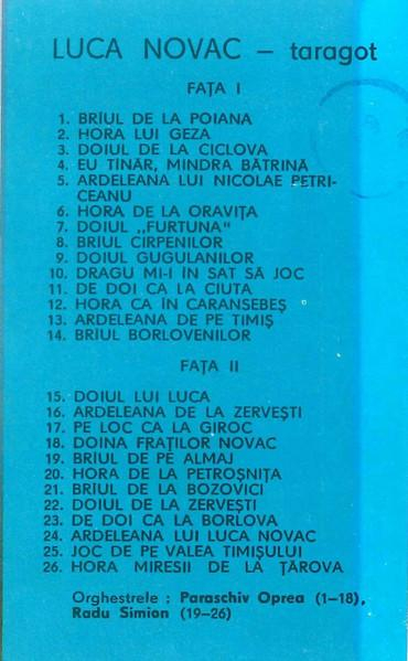 Luca Novac - Taragot (Caseta Audio) [2]