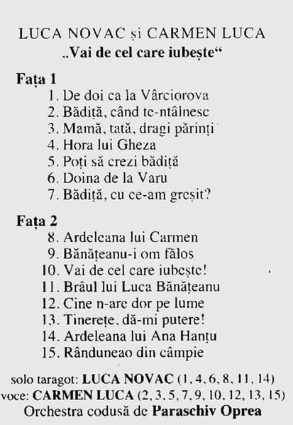 Luca Novac - Vai De Cel Care Iubeşte [2]
