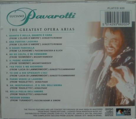 Luciano Pavarotti - The Greatest Opera Arias (CD) [2]
