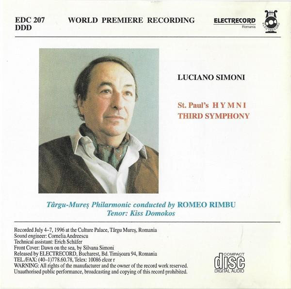 Luciano Simoni - St. Paul's Hymni / Third Symphony [2]