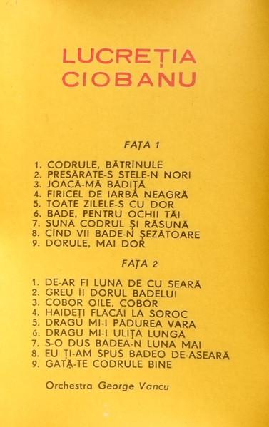Lucreția Ciobanu - Codrule, Bătrînule [2]