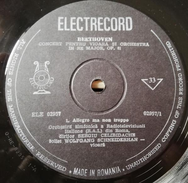 Ludwig van Beethoven - Concerto For Violin And Orchestra = Concert Pentru Vioara Și Orchestra In Re Major Op. 61 (Disc Vinil) [2]