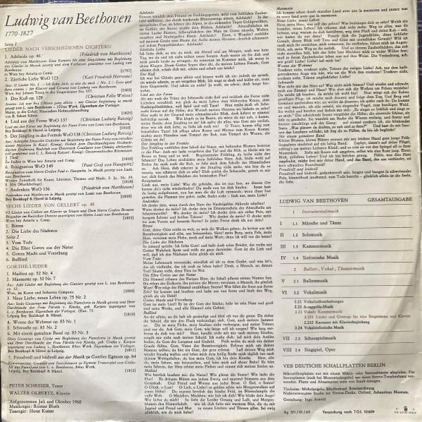 Ludwig van Beethoven - Goethe-Lieder / Sechs Lieder Von Gellert / Lieder Nach Verschiedenen Dichtern [2]
