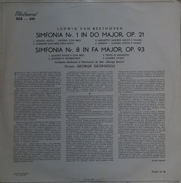 Ludwig van Beethoven - Simfonia Nr. 1 În Do Major / Simfonia Nr. 8 În Fa Major, (Disc Vinil) [2]