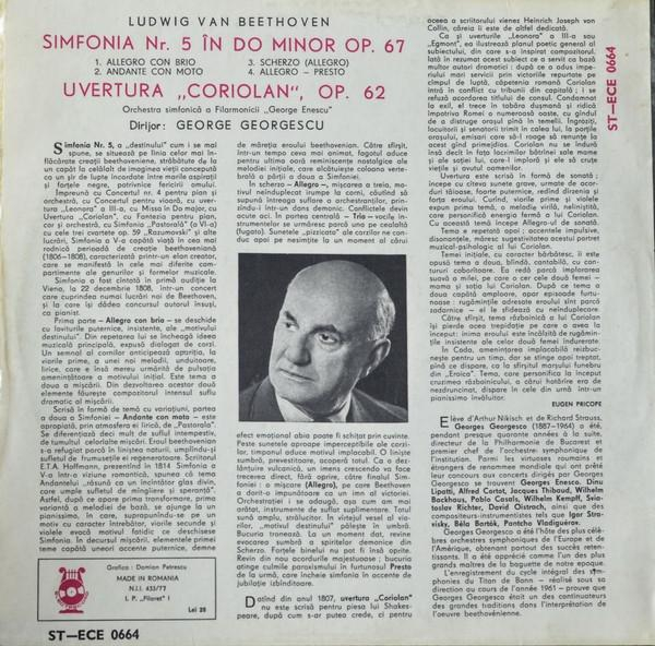 Ludwig van Beethoven - Simfonia Nr. 5 În Do Minor / Uvertura „Coriolan“, (Disc Vinil) [2]