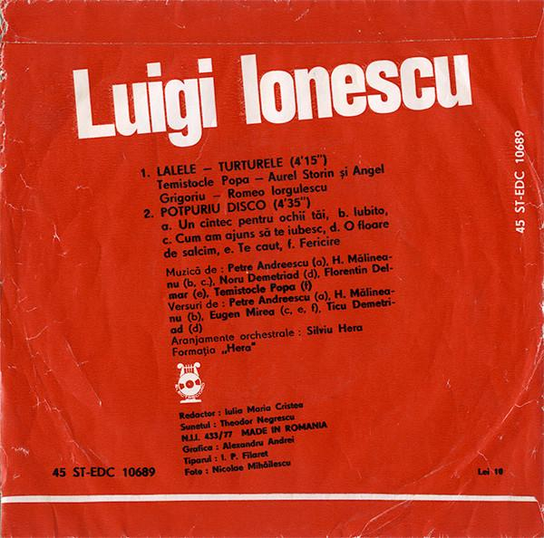 Luigi Ionescu - Lalele○Turturele / Potpuriu Disco (7 Inch) [2]