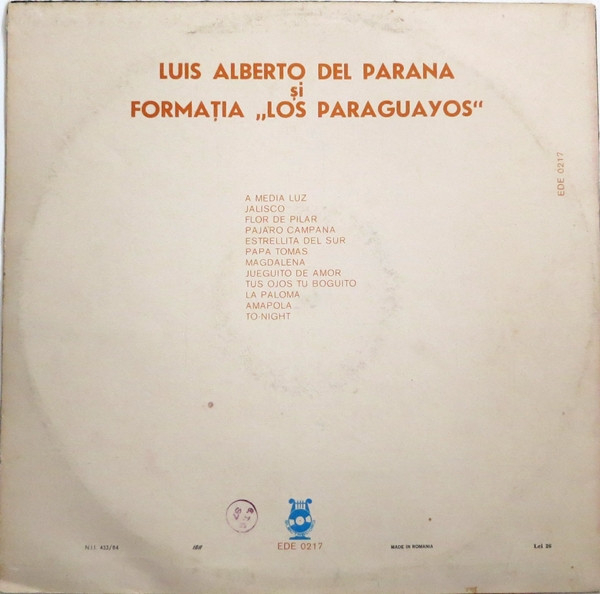 Luis Alberto Del Parana și „Los Paraguayos“* – Luis Alberto Del Parana Și „Los Paraguayos“ (V) (VINIL [2]