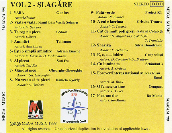 Mamaia '98 Vol 2 - Șlagăre (CD) [2]