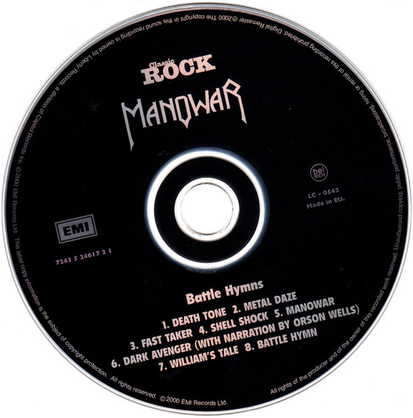Manowar - Battle Hymns (CD) [2]