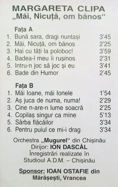 Margareta Clipa - Măi, Nicuță, Om Bănos, (Casetă Audio) [2]