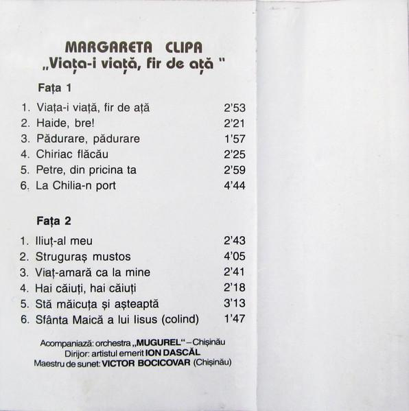 Margareta Clipa - Viața-i Viață, Fir De Ață  (Caseta Audio) [2]