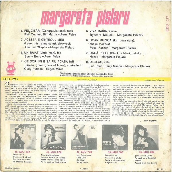 Margareta Pâslaru - Margareta Pîslaru, (Disc Vinil) [2]