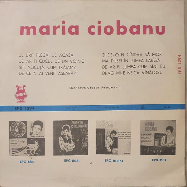 Maria Ciobanu - De Urît Plecai De-acasă  (Disc Vinil) [2]