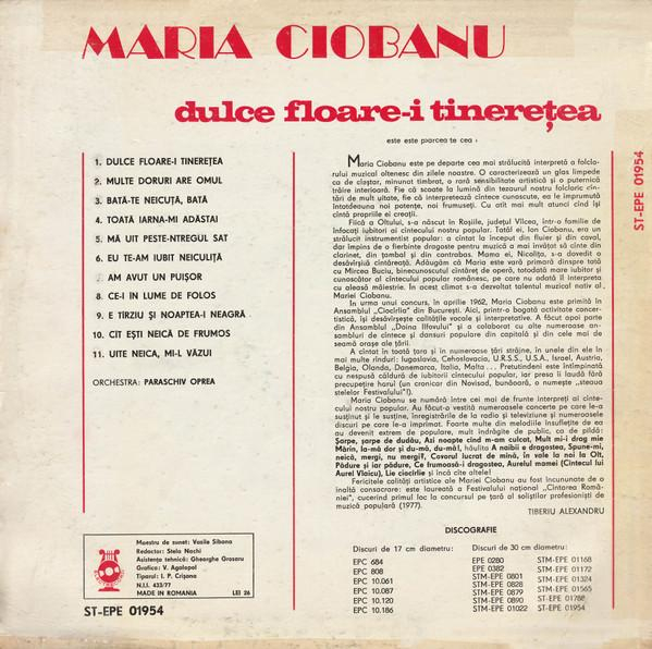 Maria Ciobanu - Dulce Floare-i Tinereţea [2]