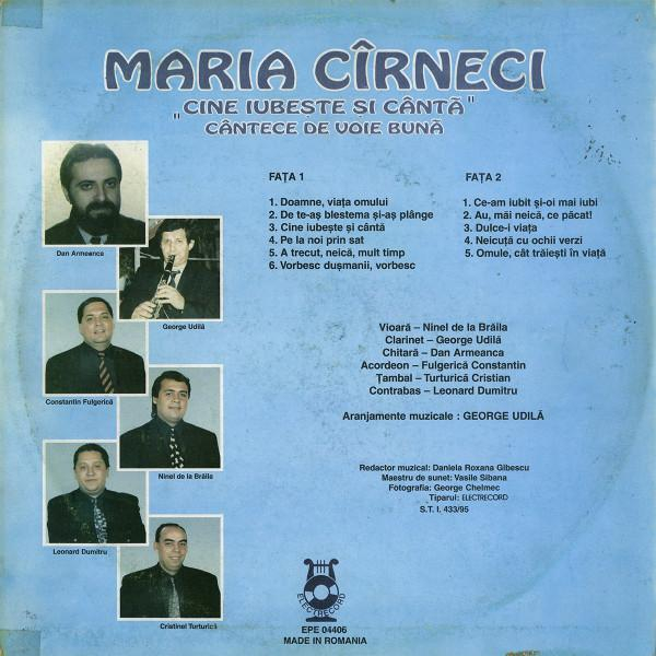 Maria Cîrneci - Cine Iubește Și Cântă (Cîntece De Voie Bună), (Disc Vinil) [2]