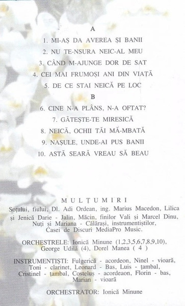 Maria Cîrneci Și Ionică Minune – Cine N-a Iubit O Dată (CASETA) [2]