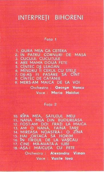 Maria Haiduc - Interpreți Bihoreni (Caseta Audio) [2]